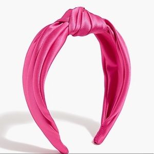 JCREW Satin knot headband Crisp Begonia